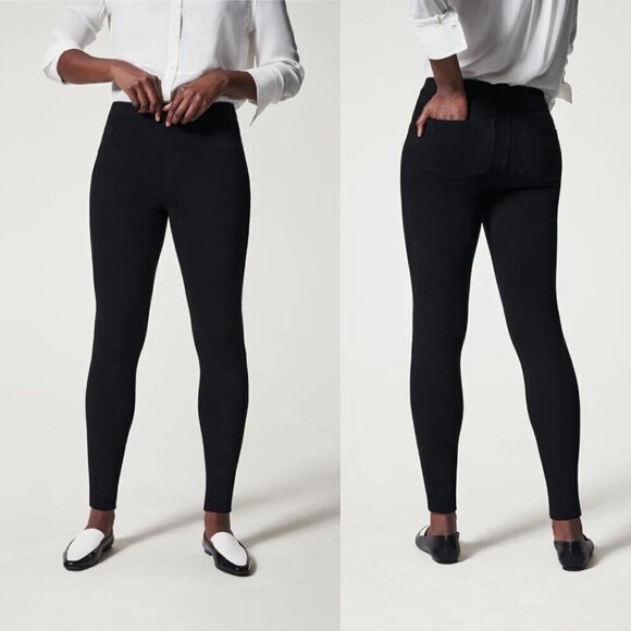 SPANX Pants Black Skinny Jean-Ish Ankle Leggings Jeggings Jeans - Picture 12 of 12